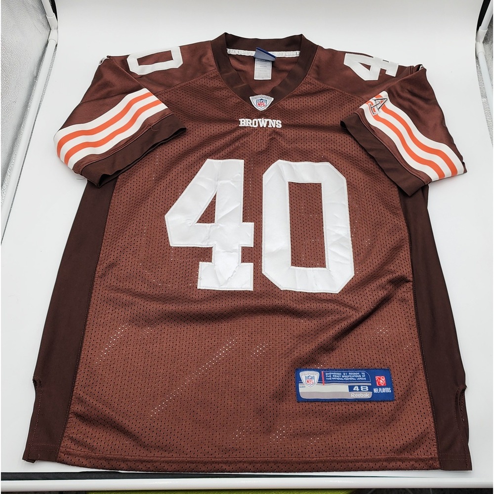 Reebok NFL Cleveland Browns Jersey Peyton Hillis 40 On Field Authentic Sz 48